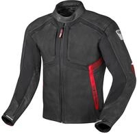Berik Flexius Motorrad Lederjacke, schwarz/rot, 50