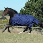 Bucas Irish Turnout Light/50 Classic, Weidedecke R&uuml;ckenl&auml;nge 155 cm, Navy/gold