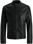 JACK & JONES Male Kunstlederjacke Kunstlederjacke | Synthetic leather jacket