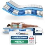 AM Qualit&auml;tsmatratzen Premium Taschenfederkernmatratze 80x200cm H3 24cm - Made...