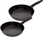 KUHN RIKON Easy Induction Bratpfanne Set - Pfannen 24 & 28 cm, Schwarz