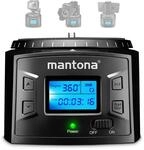 Mantona Elektrischer 360&deg; Panoramakopf, Schwenkkopf mit Endlosrotation, Stativkopf