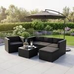 Juskys Polyrattan Lounge Punta Cana L f&uuml;r 4-5 Personen mit 3er Sofa, Sessel,...