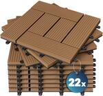 CASARIAŽ WPC Fliesen 30x30 cm 22er Set 2m˛ Stecksystem Drainage Zuschneidbar