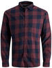 JACK&JONES Hemd Slim Fit Business Shirt Weiches Langarm Twill Oberteil aus Baumwolle