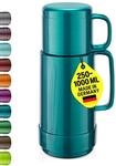 ROTPUNKT Isolierflasche 0,25 L mit integriertem Becher - Hochwertige Isolierkanne