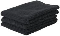 Zone Denmark Putzlappen aus 100% Baumwolle, 27 x 27 cm, 3er-Set, Schwarz
