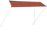 vidaXL Einziehbare Markise 350&times;150 cm Orange und Braun