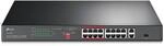 TP-Link TL-SL1218P 16-Port Fast Ethernet Rackmount PoE+ Switch + 2 Gigabit Port(150