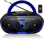 Tragbarer CD-Player | Boombox | CD/CD-R | USB | FM Radio | AUX-Eingang 