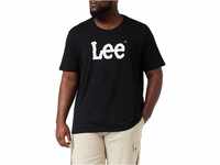 Lee Herren Wobbly Logo Tee T Shirt, Schwarz (Black 01), M EU
