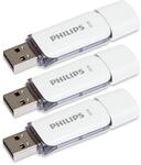 Philips Snow Edition 2.0 USB-Flash-Laufwerk USB-Stick 3X 32GB f&uuml;r PC, Laptop,