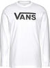 Vans Herren Classic Ls Langarmshirt, Weiß (White/black), Small