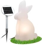 8 seasons design Solar Hase 50 cm Shining Rabbit (Wei&szlig;) LED warmwei&szlig;,