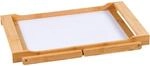 Kesper Tablett mit Klappf&uuml;&szlig;en, Bambus, Braun, 54.5 x 33 x 23 cm