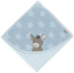Sterntaler Kapuzenbadetuch Esel Emmi, Alter: ab 0 Monate, 80 x 80 cm, Hellblau mit