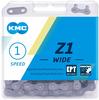 KMC Unisex – Erwachsene Z1 Wide EPT 1-Fach Kette 1/2" x1/8", 112 Glieder, Silber