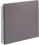 walther design Fotoalbum anthrazit-dunkelgrau 30 x 30 cm Spiralalbum Leinen, Cloth