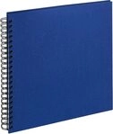 walther design Fotoalbum blau 30 x 30 cm Spiralalbum Leinen, Cloth SA-510-L