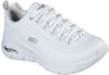Skechers Damen Arch Fit Citi Drive sneakers, White Leather Silver White Trim, 39.5 EU