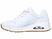 Skechers Damen UNO Stand ON AIR Sneakers, WHT weiß Durabuck, 38.5 EU