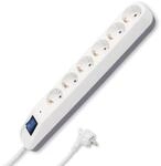 REV Steckdosenleiste Ice - Mehrfachsteckdose 6-Fach mit Schalter & &Uuml;SS, 3680W, 1,4m,