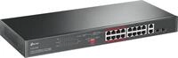 TP-Link TL-SL1218MP 16-Port Fast Ethernet Rackmount PoE+ Switch mit 2 Gigabit Ports