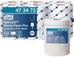 Tork Reflex Starke Mehrzweck-Papierwischt&uuml;cher Wei&szlig; M4, SmartCore, 6 &times; 450 Blatt,