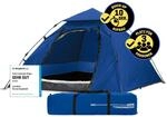 Lumaland Pop Up Camping Zelt | 2-3 Personen Kuppelzelt 215 x 195 x 120 cm| 4