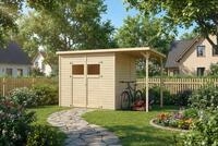 Alpholz Ger&auml;tehaus Mollie Plus 395x199cm mit 14mm Wandst&auml;rke inkl. Fu&szlig;boden