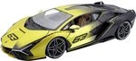 Bburago Lamborghini Sian FKP 37, schwarz gelb - Modellauto 1:18 Die-Cast