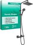 hansgrohe Vernis Shape - Duschsystem mit Thermostat, Regendusche (230 x 170 mm) mit