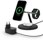 Belkin BoostCharge PRO 3-in-1-Wireless-Ladeger&auml;t mit MagSafe f&uuml;r iPhone 13 +...