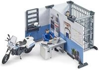 bruder 62732 - Bworld Polizeistation mit Polizeimotorrad - 1:16 Wachtmeister,