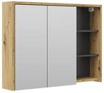 Vicco Badspiegelschrank Viola, Eiche/Anthrazit, 100 x 75 cm
