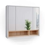 Vicco Badspiegelschrank Beatrice, Wei&szlig;, 80 x 72 cm