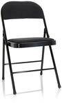 hjh OFFICE 803010 Klappstuhl gepolstert TUDELA II Stoff Schwarz Besucherstuhl