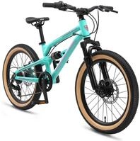 BIKESTAR Kinder Fahrrad Aluminium Fully Mountainbike 7 Gang Shimano, Scheibenbremse