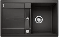 BLANCO METRA 45 S | Granitsp&uuml;le aus SILGRANIT schwarz | [78x50x20 cm] | f&uuml;r 45 cm