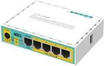 MikroTik hEX PoE lite Eingebauter Ethernet-Anschluss Wei&szlig; Kabelrouter 650 MHz...