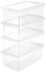 keeeper bea Aufbewahrungsboxen, 4er-Set, 4 x 5,6 l, Transparent