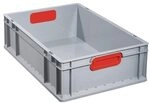 Allit 456745 EuroBox "617" 600 x 400 x 170 mm geschlossene Griffe in grau/rot
