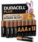 DURACELL Plus AAA Alkaline-Batterien (18 St&uuml;ck) 1.5V, LR03 | Bis zu 100% l&auml;ngere