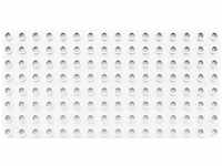 BIOBUDDI Grundplatte Bauplatte Weiß Schneeweiß 16 x 8 Noppen (25x12,5cm), 100%