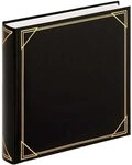 walther design Fotoalbum schwarz 30 x 30 cm Kunstleder mit Pr&auml;gung, Standard Album