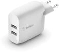 Belkin Boost Charge USB-A-Netzladeger&auml;t mit zwei Anschl&uuml;ssen, 24 W (F&uuml;r Ger&auml;te