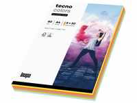 inapa farbiges Kopierpapier tecno Colors mixed pastell: 80 g/m², A4, 100 Blatt