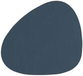 LindDNA Glasuntersetzer Curve Recyceltes Leder Nupo Dunkelblau, Ma&szlig;e: 11cm x...