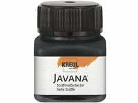 KREUL 90910 - Javana Stoffmalfarbe für helle Stoffe, 20 ml Glas in schwarz,