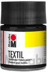 Marabu 17160005073 - Textil Stoffmalfarbe schwarz 50 ml, Stoffdruckfarbe auf